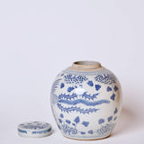 Blue & White Porcelain Phoenix Round Storage Jar