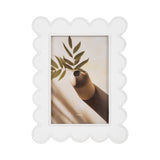 White Scalloped Photo Frame