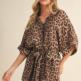 LEOPARD PRINT ROMPER