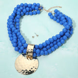 Hammered Disc Necklace