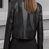 Black Metal Button Jacket