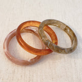 Natural Tones Bold Resin Bangle Set Of 3