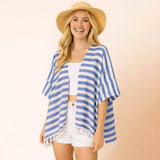 Striped Tassel Kimono