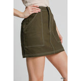 Twill Mini Skirt