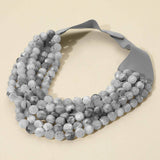 Marbled Faceted Magnetic Necklace