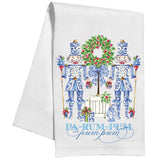 Pa-Rum-Pum Chinoiserie Nutcrackers Topiary Kitchen Towel