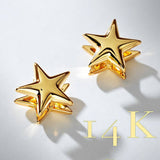 KATE 14K GOLD DIPPED STAR SHAPED EARRINGS