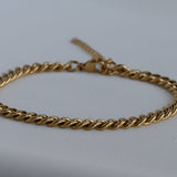 Bold 18k Gold Bracelets - Waterproof Thick Chain Bracelets: Rope