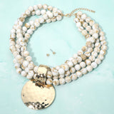 Hammered Disc Necklace