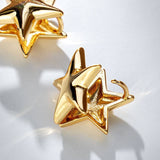 KATE 14K GOLD DIPPED STAR SHAPED EARRINGS