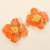 Bold Enamel Flower Earrings