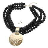 Hammered Disc Necklace