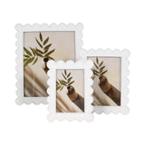 White Scalloped Photo Frame