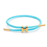 Adjustable Titanium Steel H Buckle Bracelet