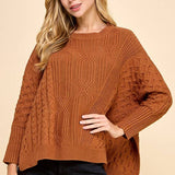 Textured Oversize Knit Sweater