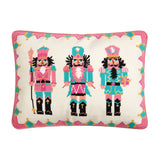 Nutcrackers Embroidered Pillow