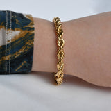 Bold 18k Gold Bracelets - Waterproof Thick Chain Bracelets: Rope