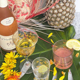 Set of 6 Tea Glasses Gold Little Butterflies