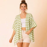 Striped Tassel Kimono