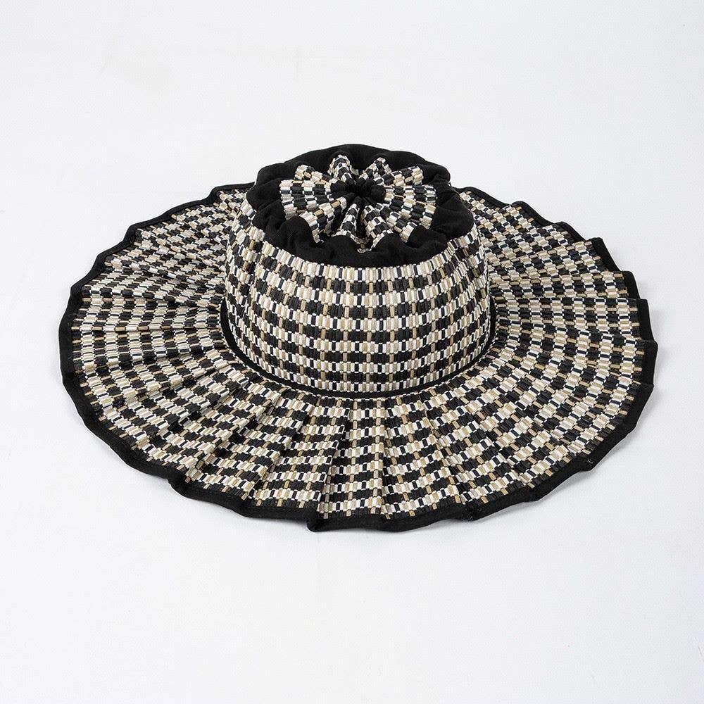 Boho Straw Ruffled Beach Hat