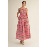 Floral Peplum Top and Skirt Set