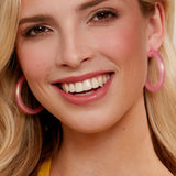 Lucite Shimmer Hoop Earring