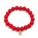 Matte Beaded Stretch Bracelet