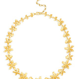 Metal Graduated Flower Collar Necklace