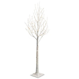 Lighted White Iced Tree