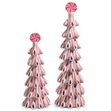 Pink Ribbon Candy Trees S/2
