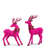 Pink Flocked Deer
