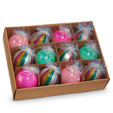 Box of mulitcolor ornaments