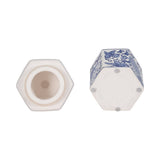 Ceramic Boho Sandalwood Myrrh Candle - Blue, 4 in. 6 oz