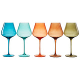 Beaches of French Riviera Wine Glasses S/5