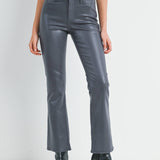 Coated Slim Bootcut w/ Scissor Cut-Coated Char