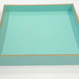 Blue Mimosa Square Tray