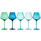 Beaches of Hawaii Wine Glasses S/5