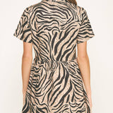 Zebra Print Mini Dress