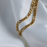 Bold 18k Gold Bracelets - Waterproof Thick Chain Bracelets: Rope