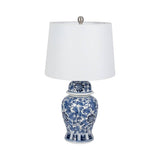 Blue/White 25 in Temple Jar Lamp