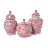 Pink Lidded Jars