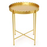 Gold Scallop Side Table