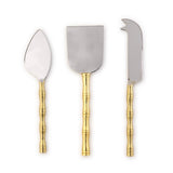 Gold Bamboo Cheese Knivews