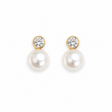 Pearl & Gold Sparkle Earrings