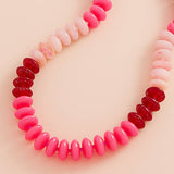 Ombre Oval Disk Beaded Necklace