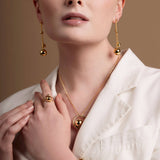 Orb Chain Drop Earring