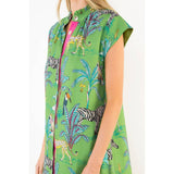 Short Sleeve Animal Print Dress