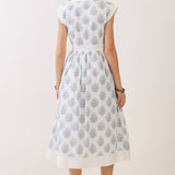 Floral  Zipper Midi Dress