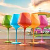 Beaches of South Beach Wine Glasses S/5