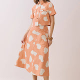 Orange Abstract Print Set